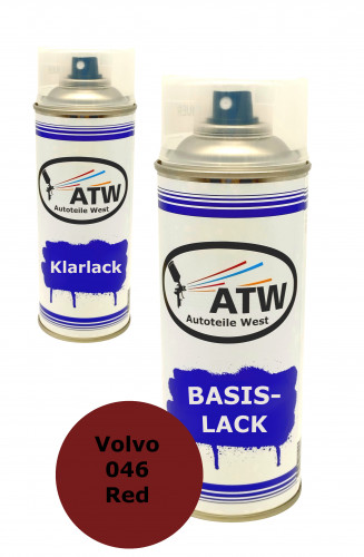 Autolack für Volvo 046 Red +400ml Klarlack Set